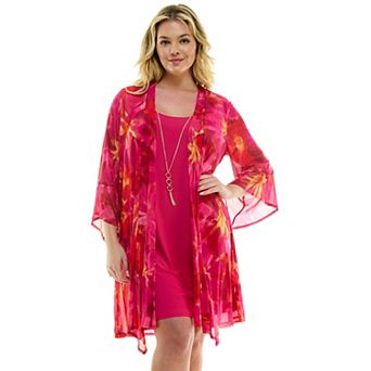 Plus Size Luxology Ruffle Cardigan Dress