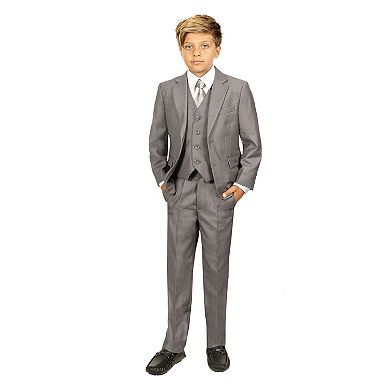 Gioberti Boy's 6-piece Suit Set Includes Shirt And Accessories