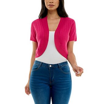 Women's Nina Leonard Scallop Bolero Cardigan