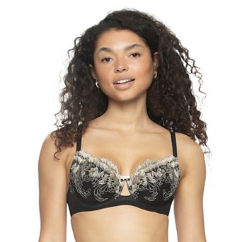 Paramour by Felina Aura Embroidered Tulle Overlay Contour Underwire Bra 125169