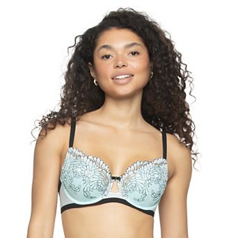 Paramour by Felina Aura Embroidered Tulle Overlay Contour Underwire Bra 125169
