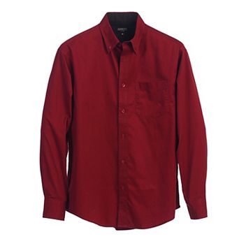Gioberti Men's 100% Cotton Twill Oxford Shirt With Contrast