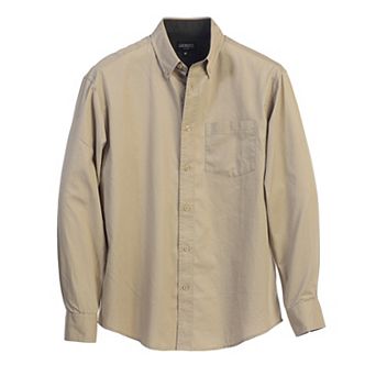 Gioberti Men's 100% Cotton Twill Oxford Shirt With Contrast