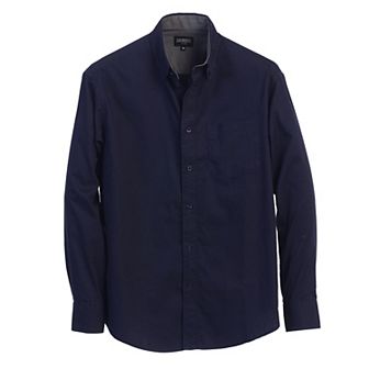 Gioberti Men's 100% Cotton Twill Oxford Shirt With Contrast
