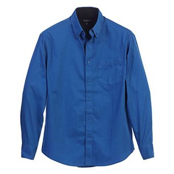 Gioberti Men's 100% Cotton Twill Oxford Shirt With Contrast