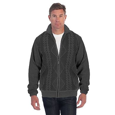 Gioberti Men's Full Zip Lightweight Geometric Design Cardigan Sweater