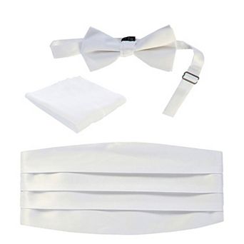 Gioberti Men's Adjustable Satin And Paisley Cummerbund Set