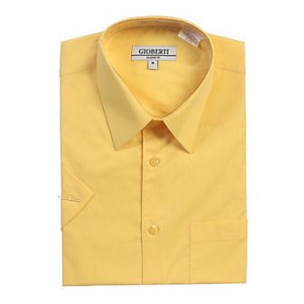 Gioberti Men's Short Sleeve Solid Dress Shirt