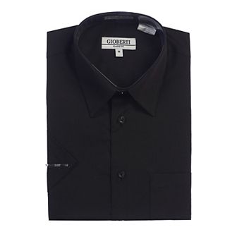 Gioberti Men's Short Sleeve Solid Dress Shirt