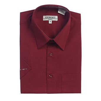 Gioberti Men's Short Sleeve Solid Dress Shirt