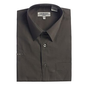 Gioberti Men's Short Sleeve Solid Dress Shirt