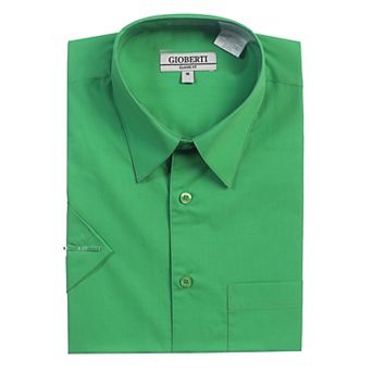 Gioberti Men's Short Sleeve Solid Dress Shirt