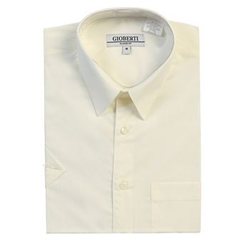 Gioberti Men's Short Sleeve Solid Dress Shirt