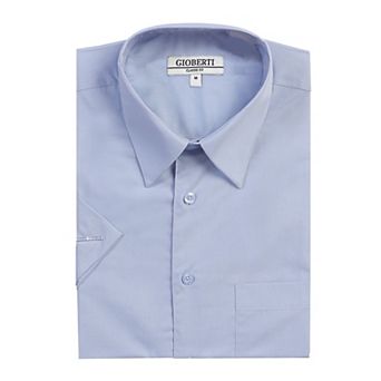 Gioberti Men's Short Sleeve Solid Dress Shirt