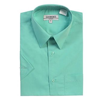 Gioberti Men's Short Sleeve Solid Dress Shirt