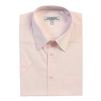 Gioberti Men's Short Sleeve Solid Dress Shirt