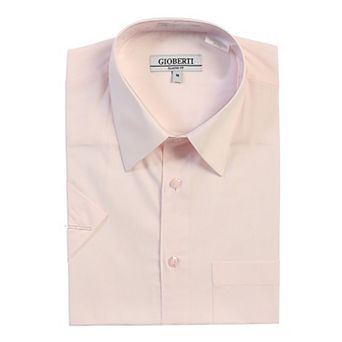 Gioberti Men's Short Sleeve Solid Dress Shirt