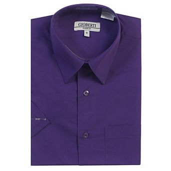 Gioberti Men's Short Sleeve Solid Dress Shirt