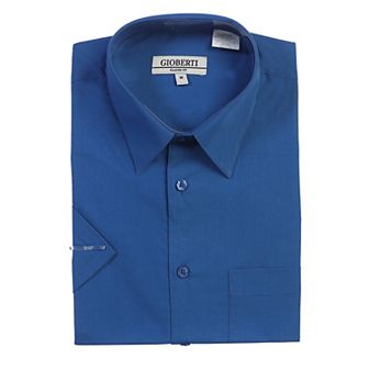 Gioberti Men's Short Sleeve Solid Dress Shirt