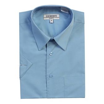 Gioberti Men's Short Sleeve Solid Dress Shirt