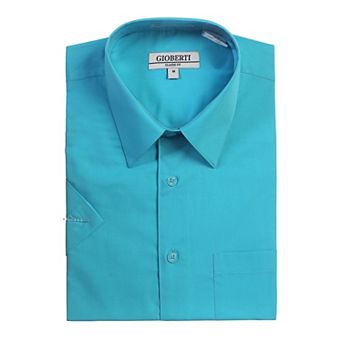 Gioberti Men's Short Sleeve Solid Dress Shirt