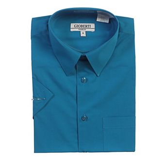 Gioberti Men's Short Sleeve Solid Dress Shirt