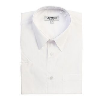 Gioberti Men's Short Sleeve Solid Dress Shirt