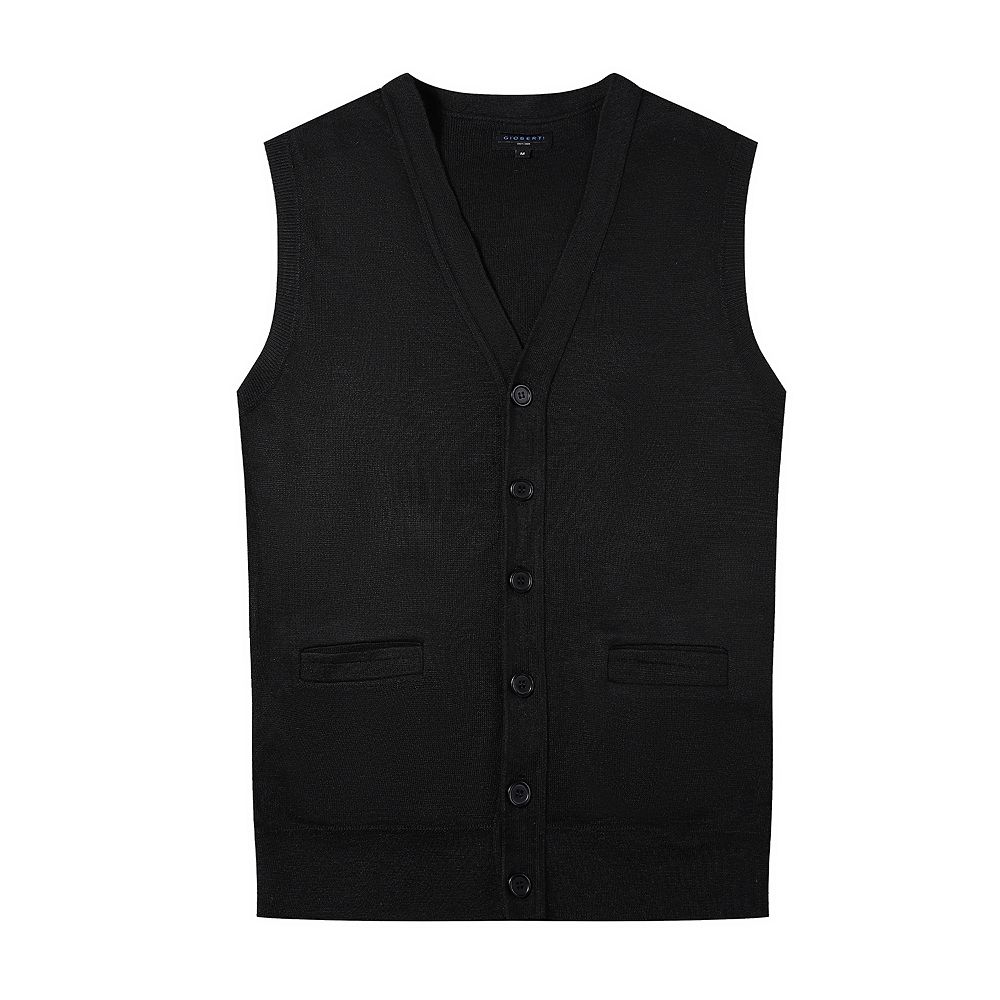 Gioberti Men's V-neck Button Down Knitted Cardigan Vest