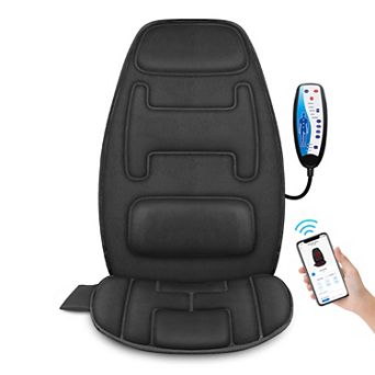 Snailax Back Massager With App Control, Memory Foam Massage Chair Pad, 10 Motors And 2 Heat Levels