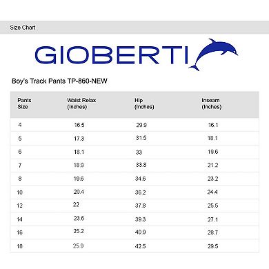 Gioberti Boy's Track Jogger Athletic Pants With Zip Bottom