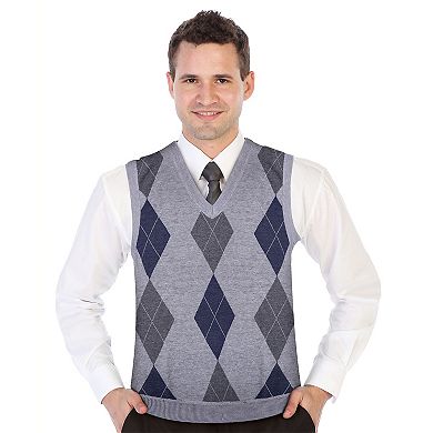 Gioberti Mens Super Soft Diamond Knitted Sleeveless Vest