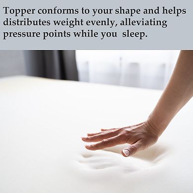 Continental Sleep, 2-inch Foam Mattress Topper, Premium Supporting Bed Pads.