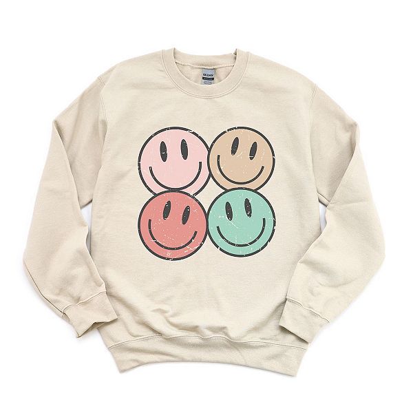 Smiley Face Grunge Sweatshirt