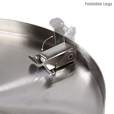 Stainless Steel Tabletop Smokeless Fire Pit - 9.5" Diameter