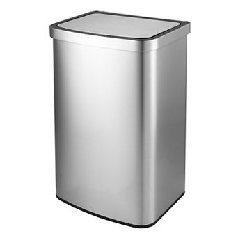 13 Gal./50 Liter Stainless Steel Rectangular Motion Sensor Trash Can For Kitchen