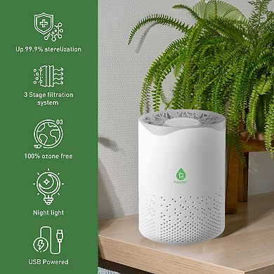 Pursonic Usb Powered Air Purifier With Night Light