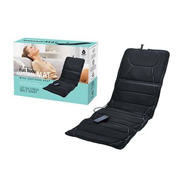 Pursonic Luxury Massage Mat With Soothing Heat - 10 Powerful Motors Vibrating Massage Mattress Pad