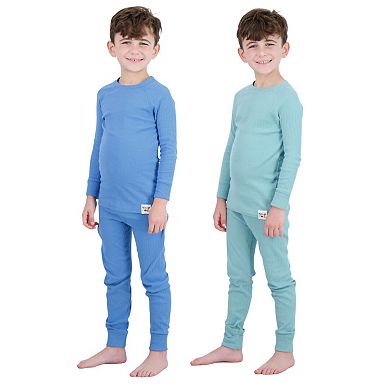 Sleep On It 100% Organic Cotton Rib Knit Snug-fit 4 &amp; 6-piece Pajama Sets For Boys - Big Kids