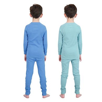 Sleep On It 100% Organic Cotton Rib Knit Snug-fit 4 & 6-piece Pajama Sets For Boys - Big Kids