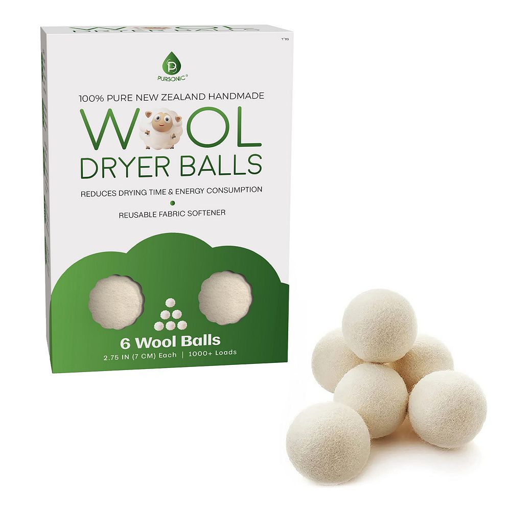 Pursonic 100% Pure New Zealand Wool Dryer Balls.