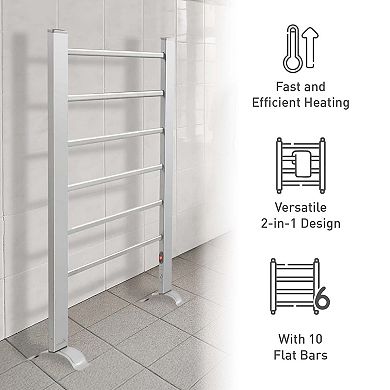 Pursonic 6-Bar Freestanding or Wall Mountable Towel Warmer