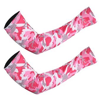 1 Pair Camouflage Sun Protection Arm Sleeve For Sports Pink Gray White
