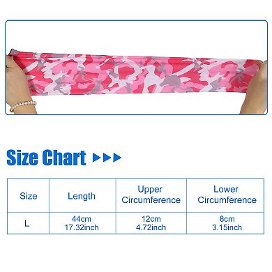 1 Pair Camouflage Sun Protection Arm Sleeve For Sports Pink Gray White
