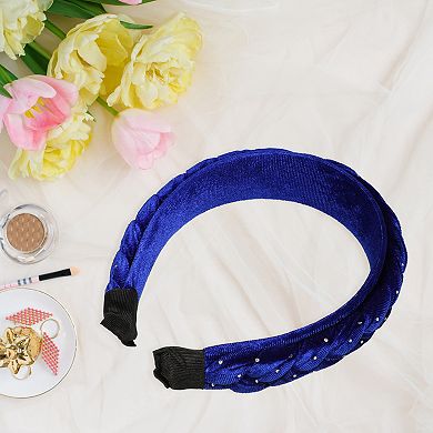 1 Pcs Velvet Twist Braid Headband Fashion Hairband For Woman Non Slip