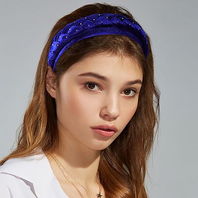 1 Pcs Velvet Twist Braid Headband Fashion Hairband For Woman Non Slip