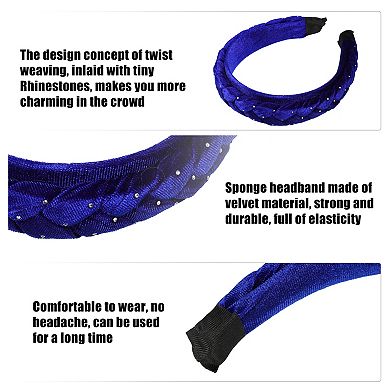 1 Pcs Velvet Twist Braid Headband Fashion Hairband For Woman Non Slip