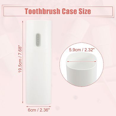 2pcs Toothbrush Travel Case Lightweight For Travel 7.68"x2.36"