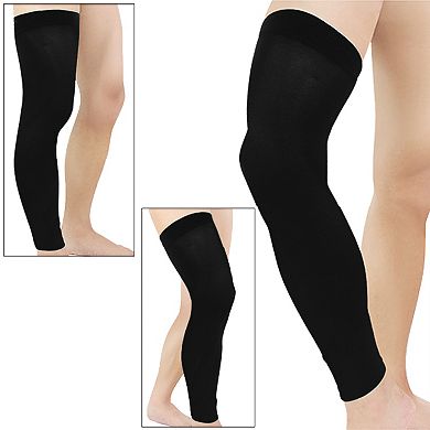 Black XL Size Sport Elastic Leg Knee Long Sleeve Support Protector Brace Guard