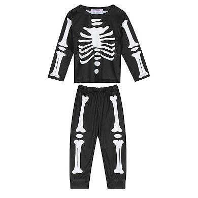 Kids Halloween Pajama Set Long Sleeve Matching Sleepwear