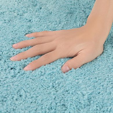 Luxury Furry Soft Solid Plush Bath Mat , 16" X 24"